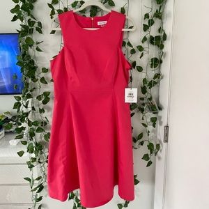 Calvin Klein dress in watermelon, size 12, new with tags.
